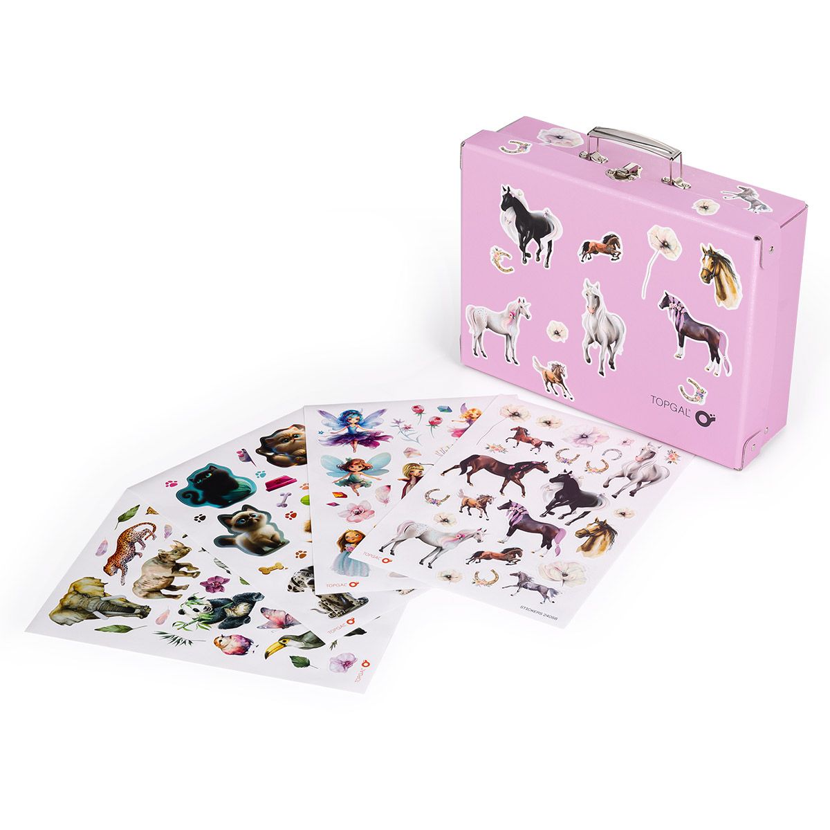 Ružový kufrík na výtvarné potreby Topgal CASE 24061