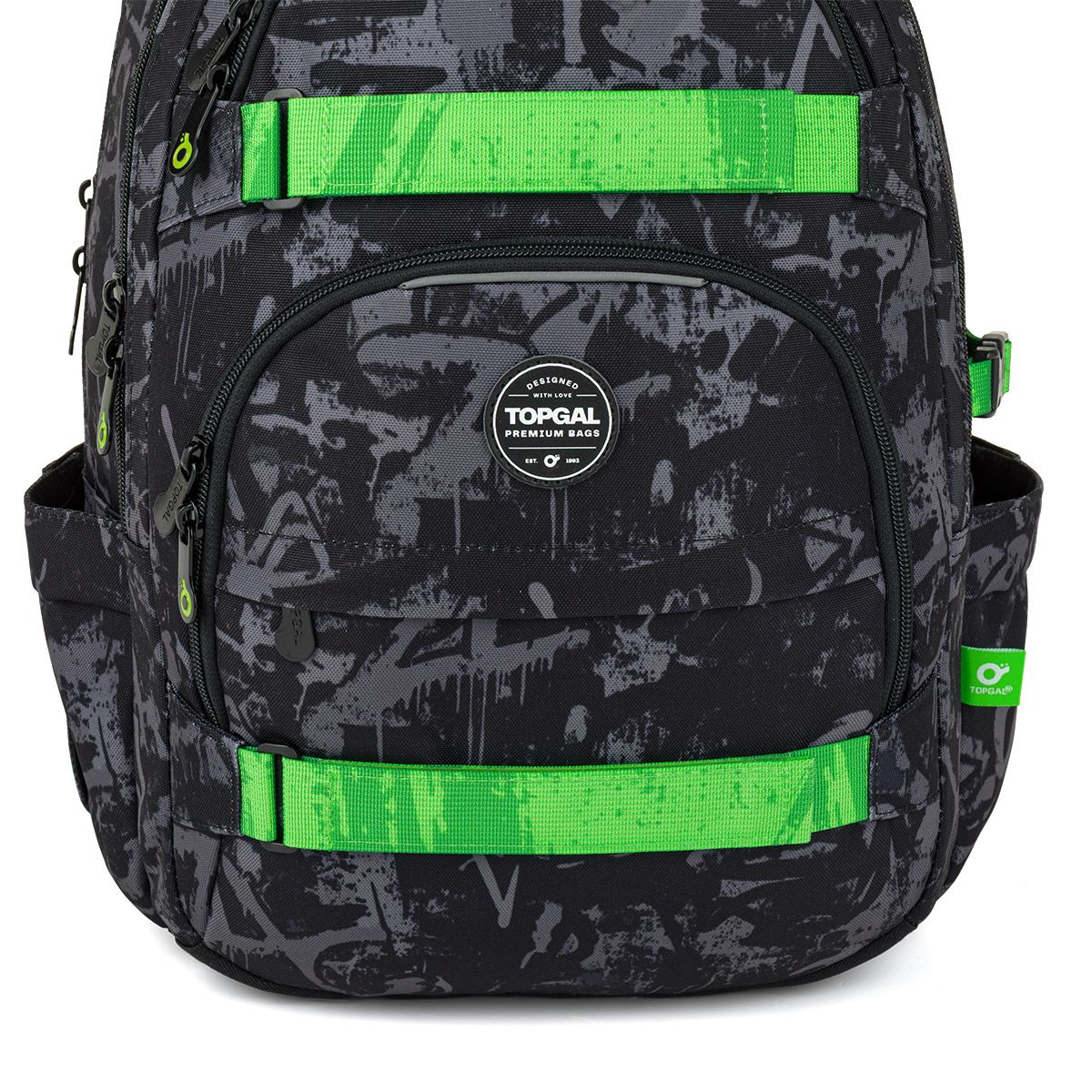 Studentský batoh Grafitti green Topgal VIKI 26041